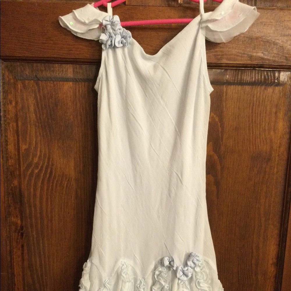 Girls Biscotti Collezion baby blue dress, size 7
